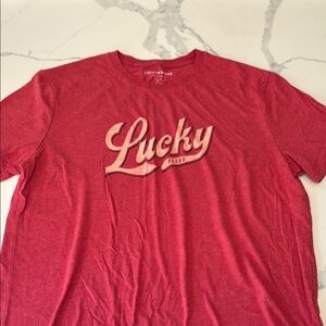 Lucky Brand Red Short Sleeve Tee